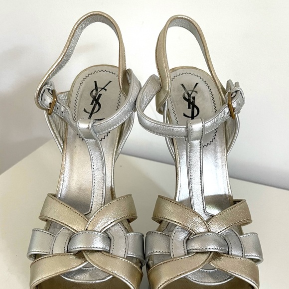 ⛔️SOLD⛔️YSL metallic tribute heels - Picture 13 of 17